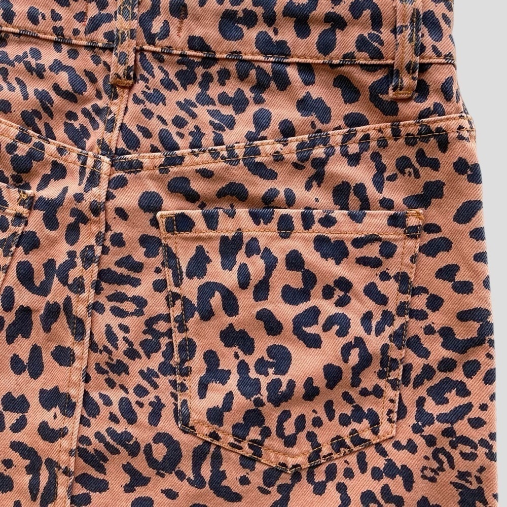 Free People We The Free Denim Skirt Zip It Up O-Ring Leopard Print Women’s 28 - Picture 8 of 11